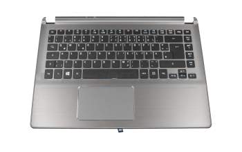 Keyboard incl. topcase DE (german) black/grey original suitable for Acer Aspire V5-473G