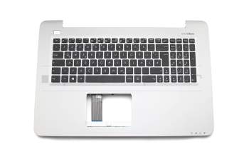 Keyboard incl. topcase DE (german) black/grey original suitable for Asus F756UX