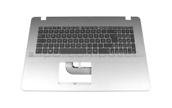 Keyboard incl. topcase DE (german) black/grey original suitable for Asus R702MA