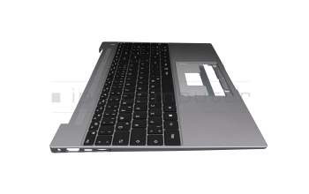 Keyboard incl. topcase DE (german) black/grey original suitable for Emdoor NS15AP