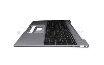 Keyboard incl. topcase DE (german) black/grey original suitable for Emdoor NS15AP