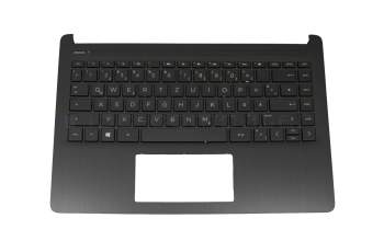 Keyboard incl. topcase DE (german) black/grey original suitable for HP 14s-dq0000