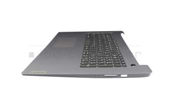 Keyboard incl. topcase DE (german) black/grey original suitable for Lenovo IdeaPad 3-17ABA7 (82RQ)