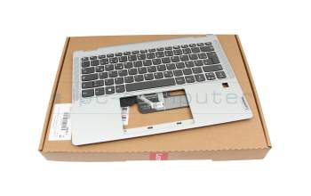 Keyboard incl. topcase DE (german) black/grey original suitable for Lenovo IdeaPad Flex 5-14IAU7 (82R7/82TA)