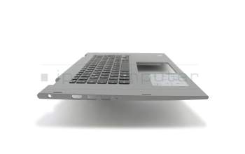 Keyboard incl. topcase DE (german) black/grey with backlight for fingerprint sensor original suitable for Dell Inspiron 15 (5568)