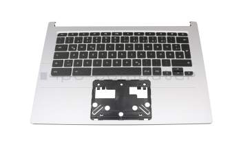 Keyboard incl. topcase DE (german) black/grey with backlight original suitable for Acer Chromebook 14 CB514-1H