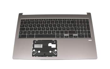 Keyboard incl. topcase DE (german) black/grey with backlight original suitable for Acer Chromebook 715 (CB715-1WT)