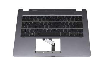 Keyboard incl. topcase DE (german) black/grey with backlight original suitable for Acer TravelMate Spin P4 (P414RN-51)