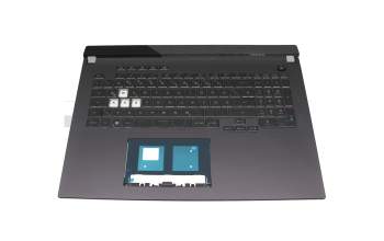 Keyboard incl. topcase DE (german) black/grey with backlight original suitable for Asus G713IC