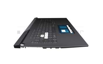 Keyboard incl. topcase DE (german) black/grey with backlight original suitable for Asus G713IC