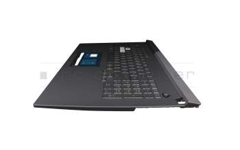 Keyboard incl. topcase DE (german) black/grey with backlight original suitable for Asus G713IC