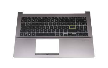 Keyboard incl. topcase DE (german) black/grey with backlight original suitable for Asus VivoBook 15 X521FA