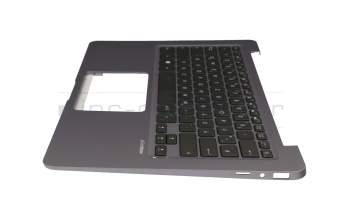 Keyboard incl. topcase DE (german) black/grey with backlight original suitable for Asus X406UA