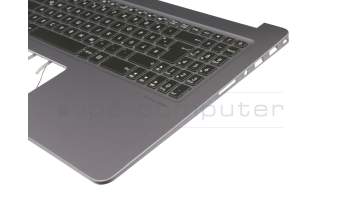 Keyboard incl. topcase DE (german) black/grey with backlight original suitable for Asus X580GD