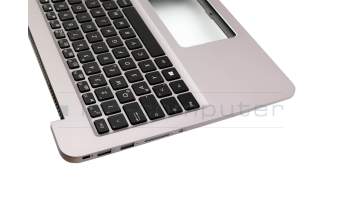 Keyboard incl. topcase DE (german) black/grey with backlight original suitable for Asus ZenBook UX510UX
