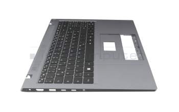 Keyboard incl. topcase DE (german) black/grey with backlight original suitable for Emdoor NS16IRL