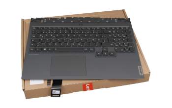 Keyboard incl. topcase DE (german) black/grey with backlight original suitable for Lenovo Legion 5-15IMH05H (81Y6/82CF)
