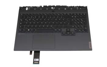 Keyboard incl. topcase DE (german) black/grey with backlight original suitable for Lenovo Legion 5-15IMH05H (81Y6/82CF)