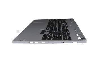 Keyboard incl. topcase DE (german) black/grey with backlight original suitable for Lenovo Legion 5-16IRX9 (83DG)