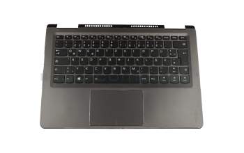 Keyboard incl. topcase DE (german) black/grey with backlight original suitable for Lenovo Yoga 710-14IKB (80V4)