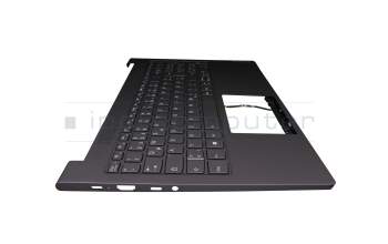 Keyboard incl. topcase DE (german) black/grey with backlight original suitable for Lenovo Yoga Slim 7-15ITL05 (82AC)