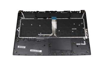Keyboard incl. topcase DE (german) black/grey with backlight original suitable for MSI GP75 Leopard 9SD/9SF (MS-17E2)