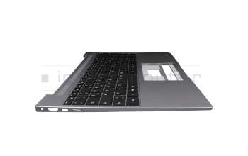 Keyboard incl. topcase DE (german) black/grey with backlight original suitable for Medion Akoya E16402 (NS16TGR)