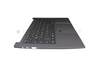 Keyboard incl. topcase DE (german) black/grey with backlight original suitable for Medion Akoya S14409