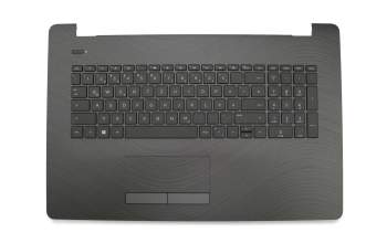 Keyboard incl. topcase DE (german) black/grey with fine pattern original suitable for HP 17-ak000
