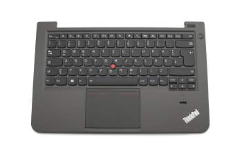 Keyboard incl. topcase DE (german) black/grey with mouse-stick original suitable for Lenovo ThinkPad S440 Touch (20AY/20BB)