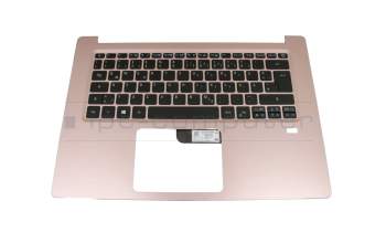 Keyboard incl. topcase DE (german) black/pink with backlight original suitable for Acer Swift 3 (SF314-52)