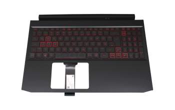 Keyboard incl. topcase DE (german) black/red/black with backlight (Geforce1650) original suitable for Acer Nitro 5 (AN515-44)