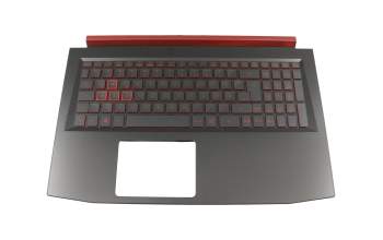 Keyboard incl. topcase DE (german) black/red/black with backlight (Nvidia 1050) original suitable for Acer Nitro 5 (AN515-42)