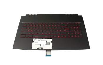 Keyboard incl. topcase DE (german) black/red/black with backlight original suitable for MSI GF75 Thin 10SCBK/10SCK (MS-17F4)