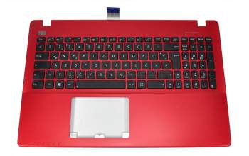 Keyboard incl. topcase DE (german) black/red original suitable for Asus F550LC
