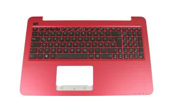 Keyboard incl. topcase DE (german) black/red original suitable for Asus R558UR