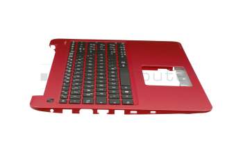 Keyboard incl. topcase DE (german) black/red original suitable for Asus R558UR