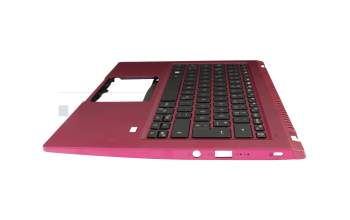 Keyboard incl. topcase DE (german) black/red with backlight original suitable for Acer Swift 3 (SF314-511)