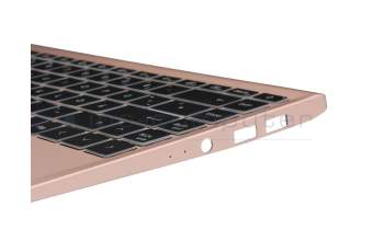 Keyboard incl. topcase DE (german) black/rosé original suitable for MSI Modern 14 B11SB/B11SBW (MS-14D2)