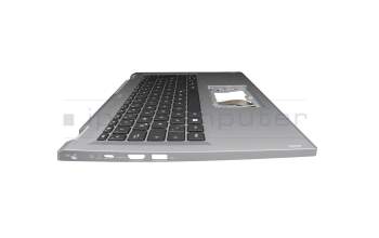 Keyboard incl. topcase DE (german) black/silver original suitable for Acer Aspire 3 Spin (A3SP14-31PT)