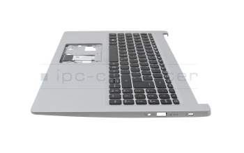Keyboard incl. topcase DE (german) black/silver original suitable for Acer Aspire 5 (A515-55)