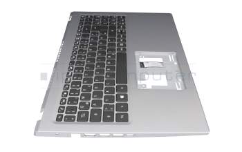 Keyboard incl. topcase DE (german) black/silver original suitable for Acer Aspire 5 (A515-56)