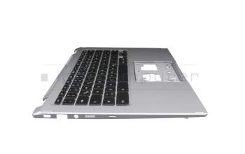 Keyboard incl. topcase DE (german) black/silver original suitable for Acer Chromebook Spin 514 (CP514-1H)