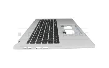Keyboard incl. topcase DE (german) black/silver original suitable for Acer Extensa 15 (EX215-57-TCO)