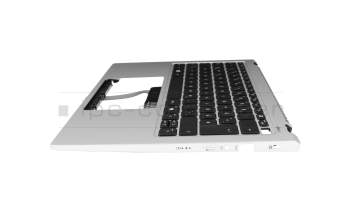 Keyboard incl. topcase DE (german) black/silver original suitable for Acer Swift Go 14 (SFG14-73)