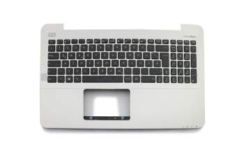 Keyboard incl. topcase DE (german) black/silver original suitable for Asus F555UB