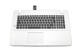 Keyboard incl. topcase DE (german) black/silver original suitable for Asus F751LX