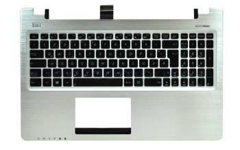 Keyboard incl. topcase DE (german) black/silver original suitable for Asus K56CB