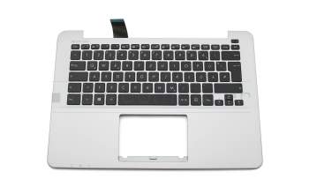 Keyboard incl. topcase DE (german) black/silver original suitable for Asus R301UA