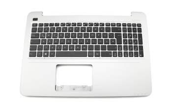 Keyboard incl. topcase DE (german) black/silver original suitable for Asus R558UA